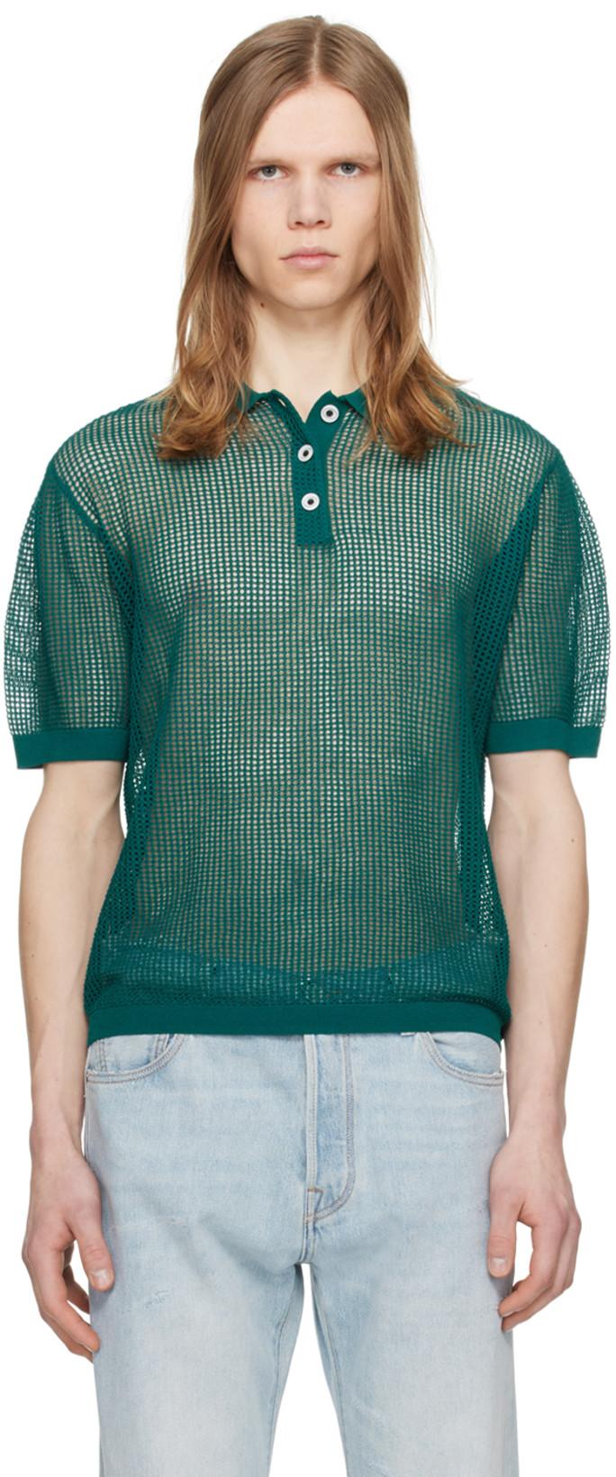 Green Three-Button Polo by ZANKOV