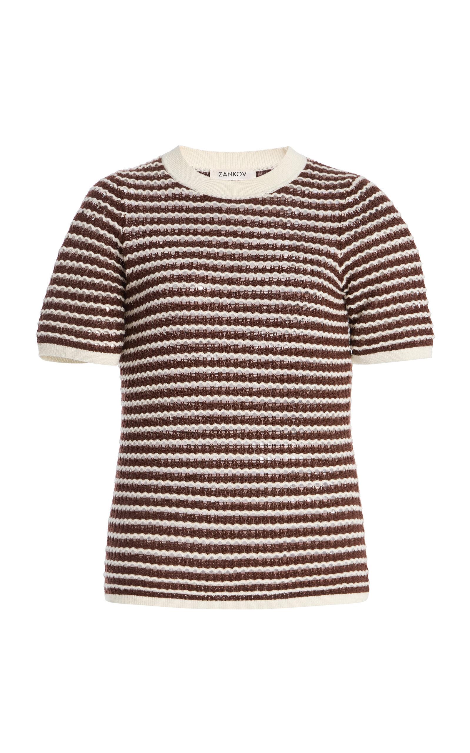 ZANKOV Charlotte Pointelle-Knit Wool Top - Moda Operandi by ZANKOV