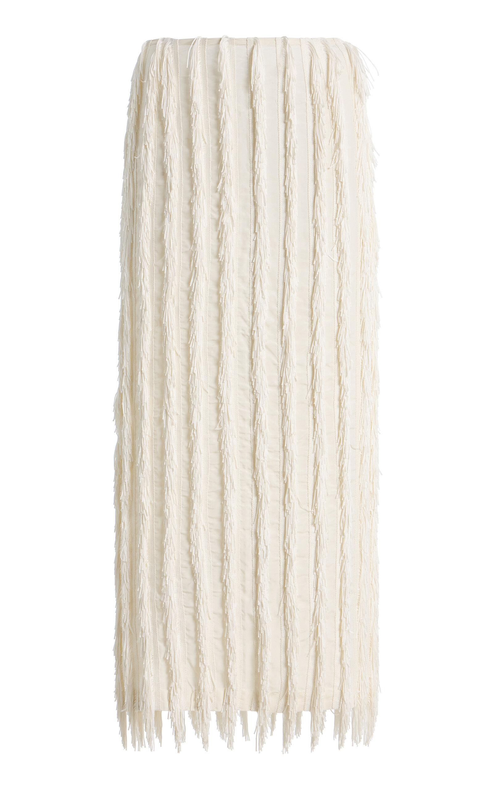 ZANKOV Jane Fringedilk Maxikirt - Moda Operandi by ZANKOV