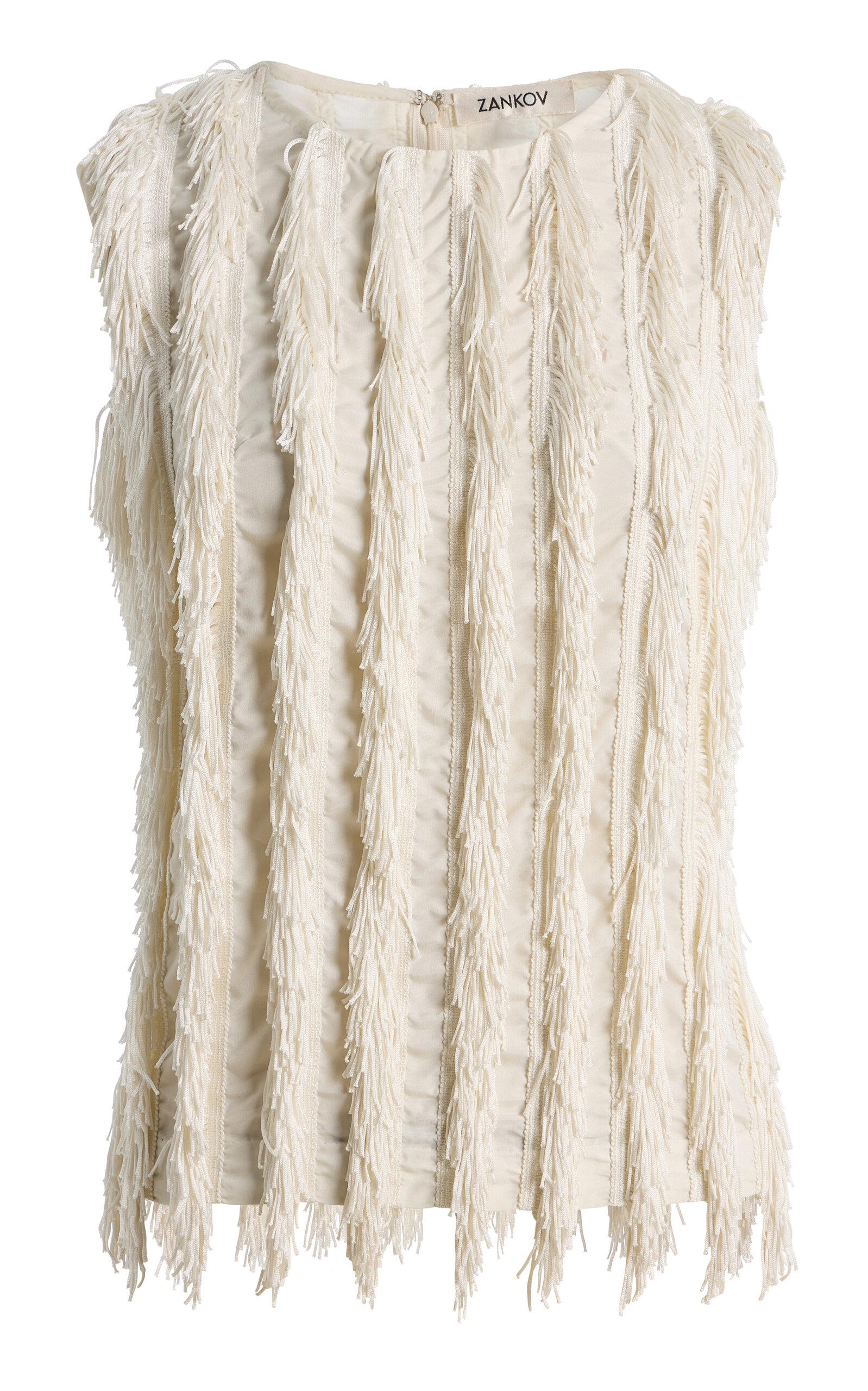 ZANKOV Leah Fringed Silk Top - Moda Operandi by ZANKOV