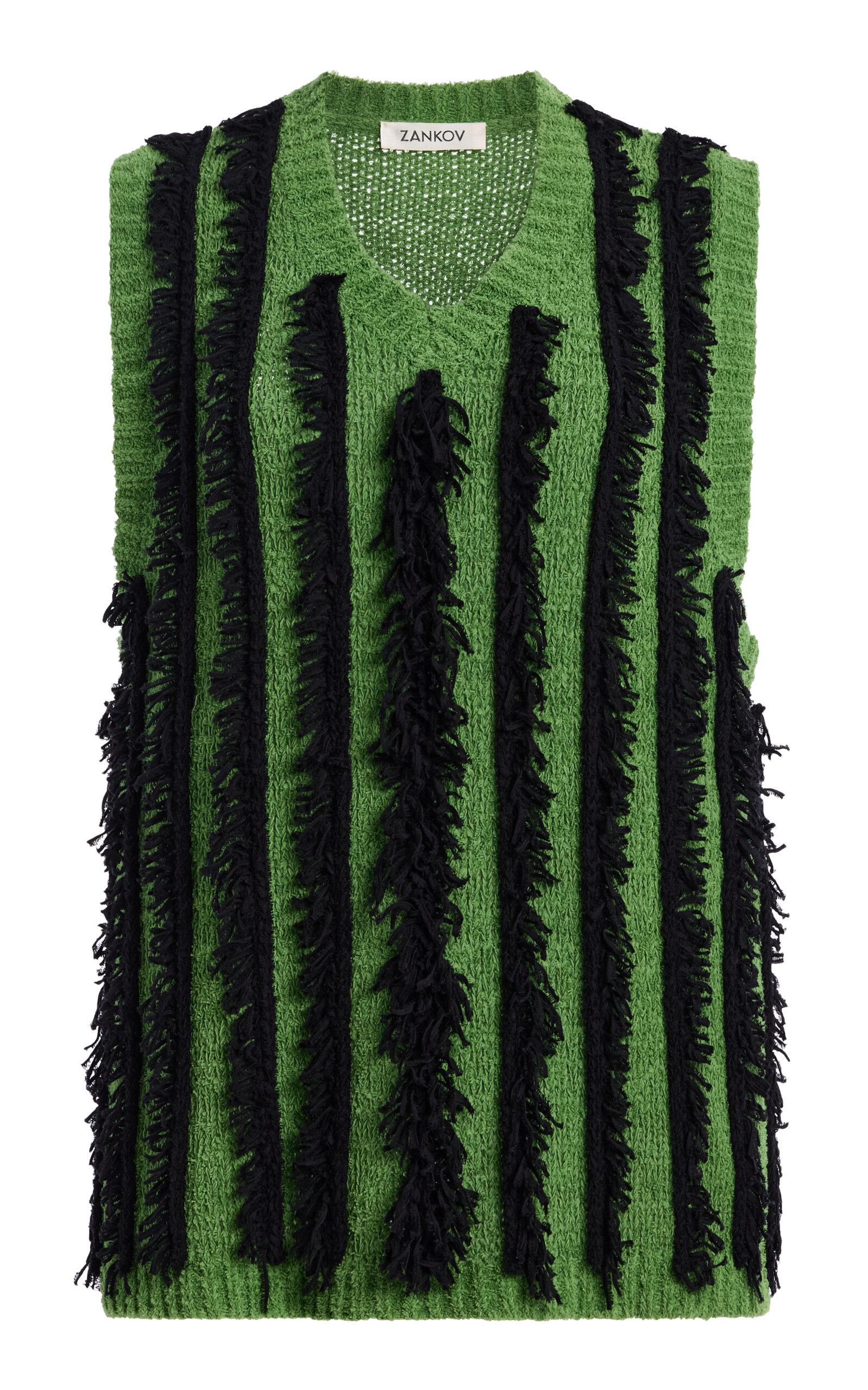 ZANKOVorna Embroidered Cotton-Blend Vest - Moda Operandi by ZANKOV