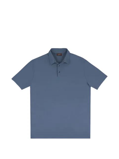 button cotton polo shirt by ZANONE