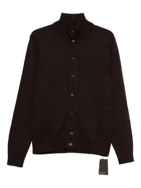 button-down high-neck cardigan by ZANONE