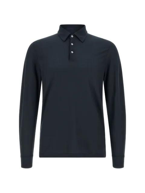 buttoned long-sleeve polo shirt by ZANONE