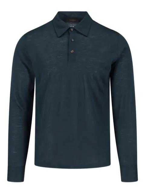 buttoned virgin-wool polo shirt by ZANONE