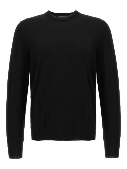 crew-neck cuffed-sleeve sweater by ZANONE