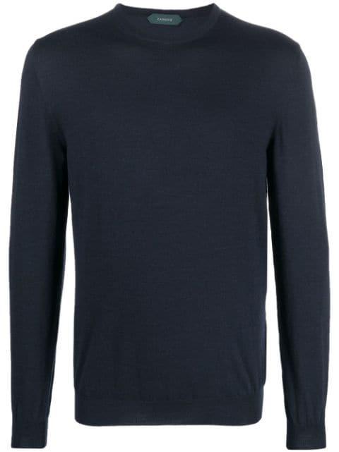 crew-neck wool-blend sweater by ZANONE