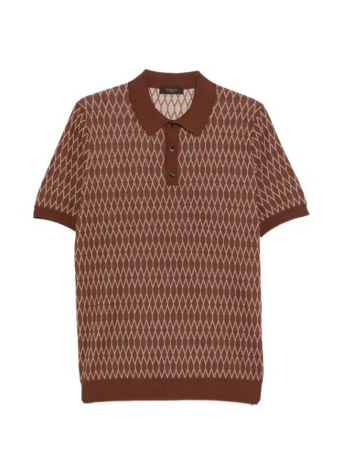 diamond pattern polo shirt by ZANONE