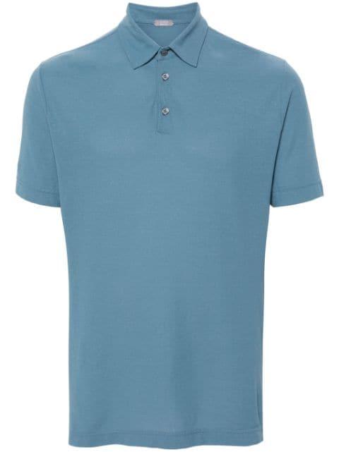 fine-knit cotton polo shirt by ZANONE