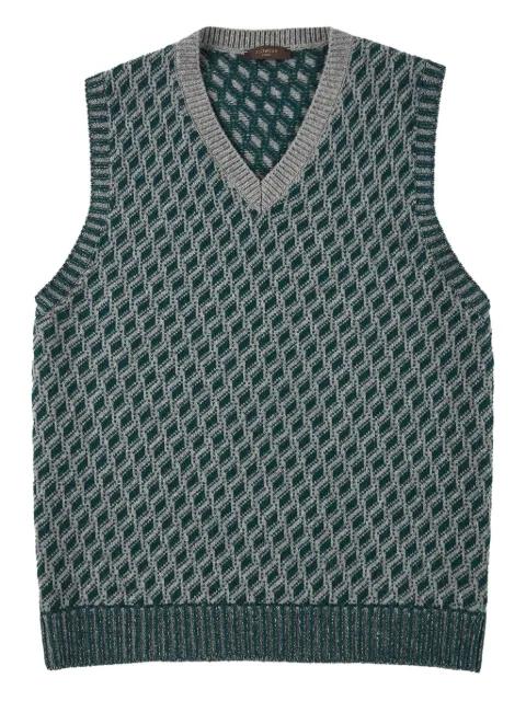 jacquard wool vest by ZANONE