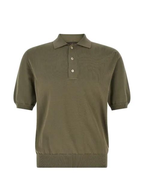 knit short-sleeve polo shirt by ZANONE
