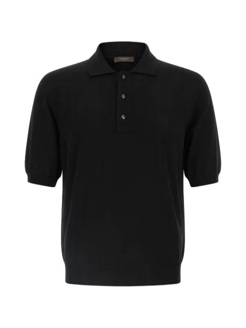 knit short-sleeve polo shirt by ZANONE