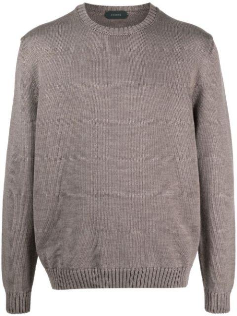 knitted crew-neck jumper by ZANONE