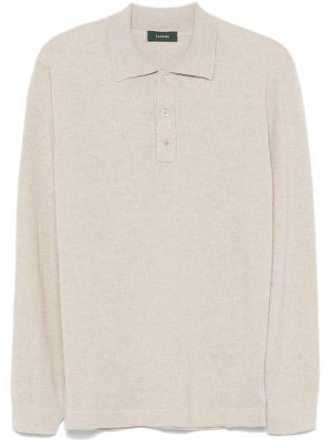 marl-knit polo shirt by ZANONE