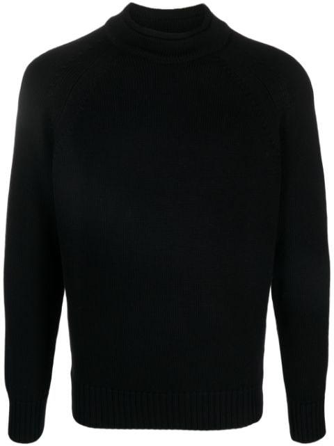 mock-neck fine-knit jumper by ZANONE
