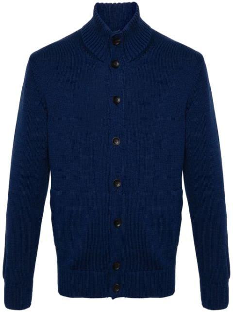 ribbed-knit cotton cardigan by ZANONE