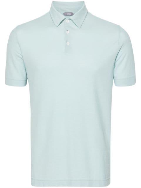 short-sleeve cotton polo shirt by ZANONE