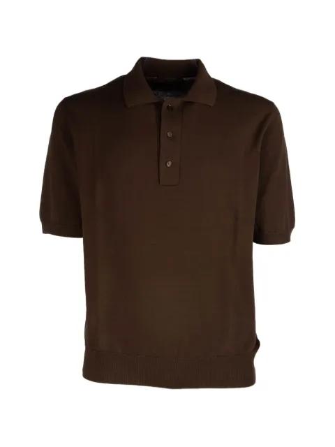short-sleeve knitted polo shirt by ZANONE
