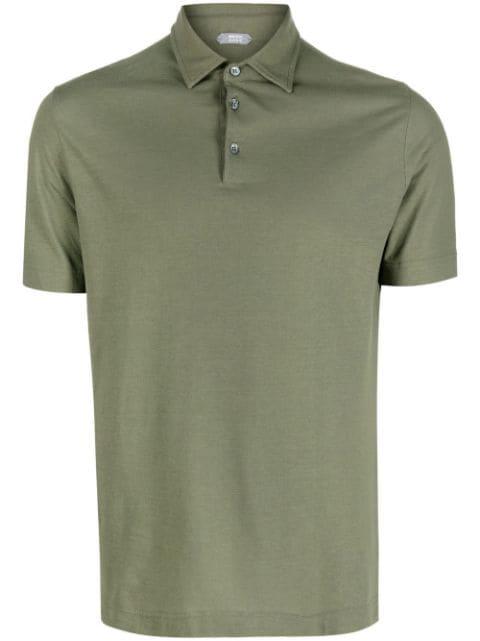 short-sleeved cotton polo shirt by ZANONE