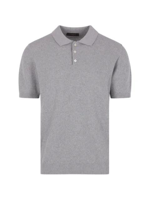 textured-knit polo sweater by ZANONE