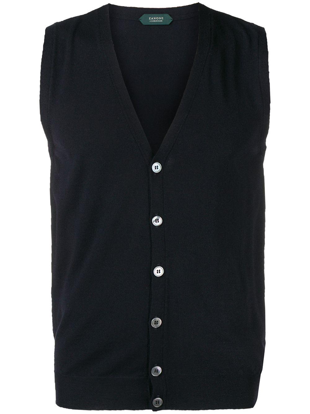 v-neck knit vest by ZANONE