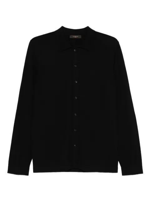 virgin-wool button-front shirt by ZANONE