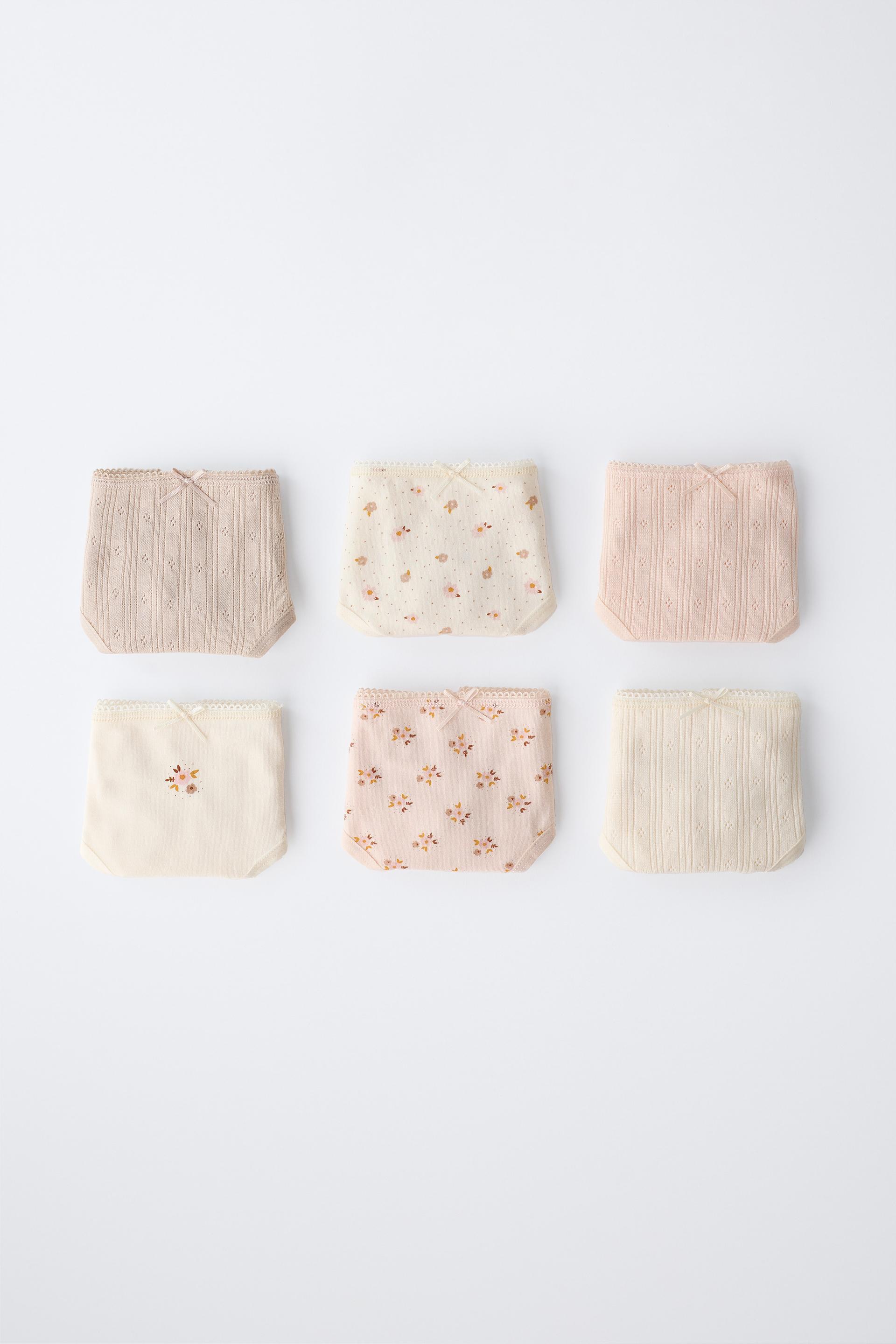 1 1/2-6 YEARS / SIX-PACK OF FLORAL PRINT UNDERWEAR by ZARA