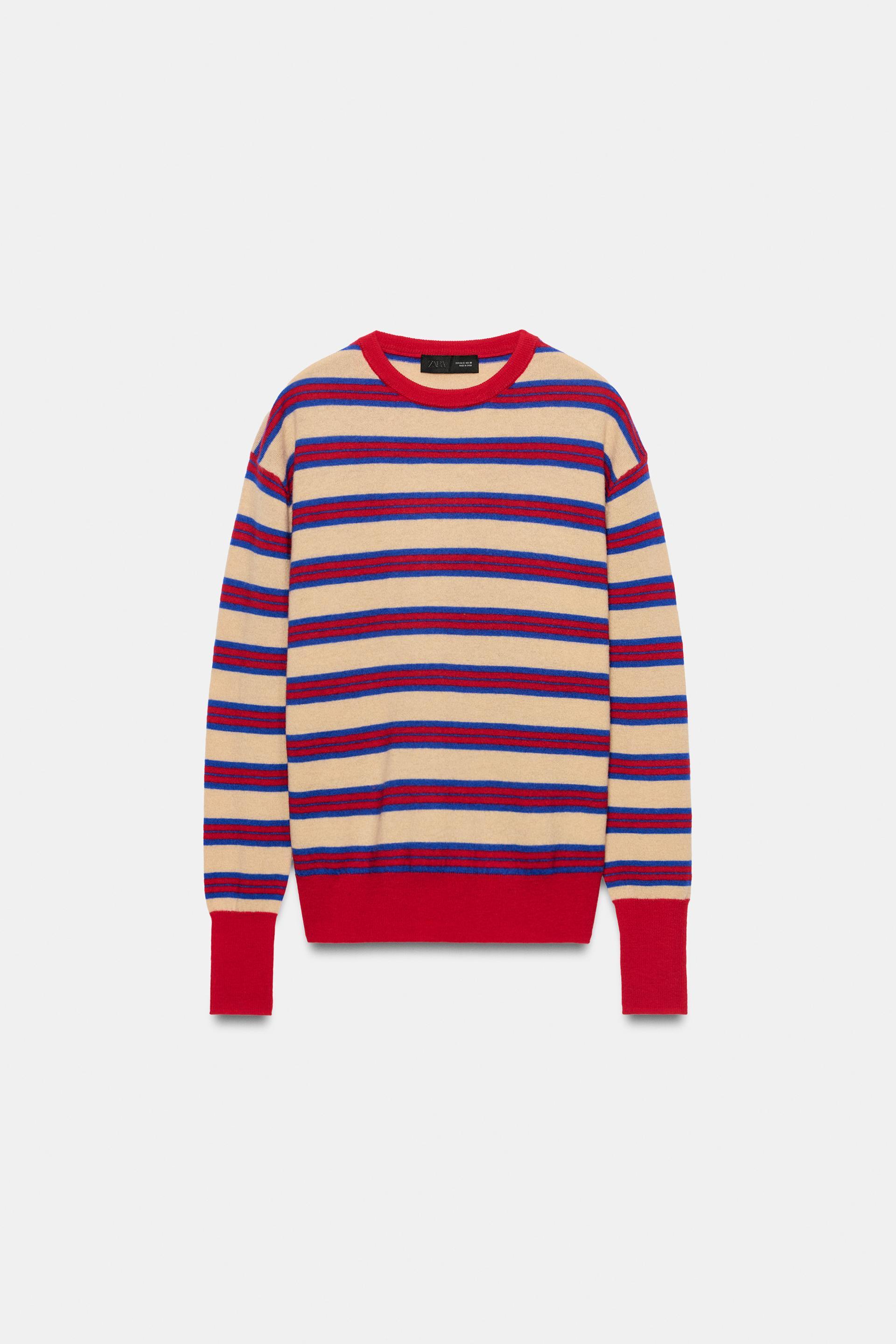 100% EXTRA SOFT WOOL STRIPED JUMPER by ZARA