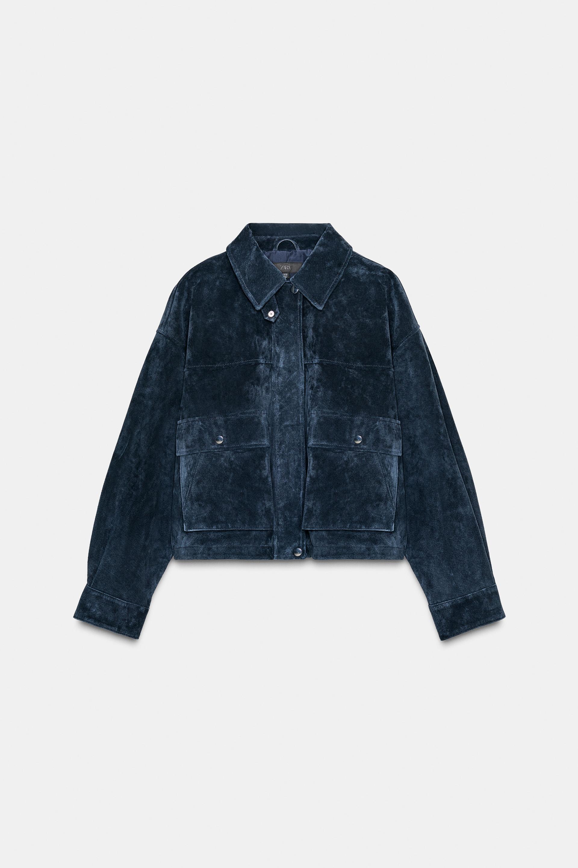 100% LEATHER BOMBER JACKET by ZARA