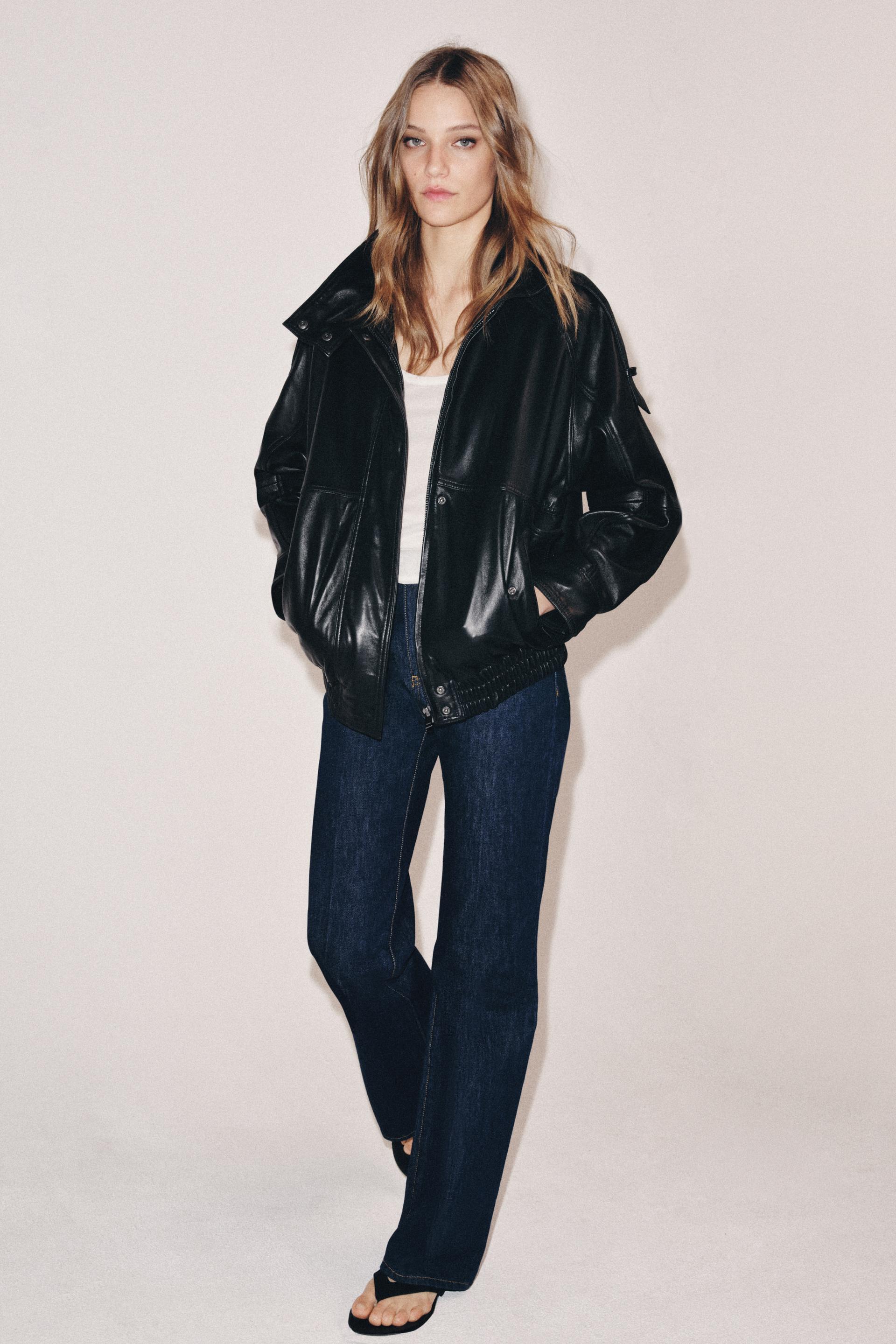 100% LEATHER JACKET ZW COLLECTION by ZARA