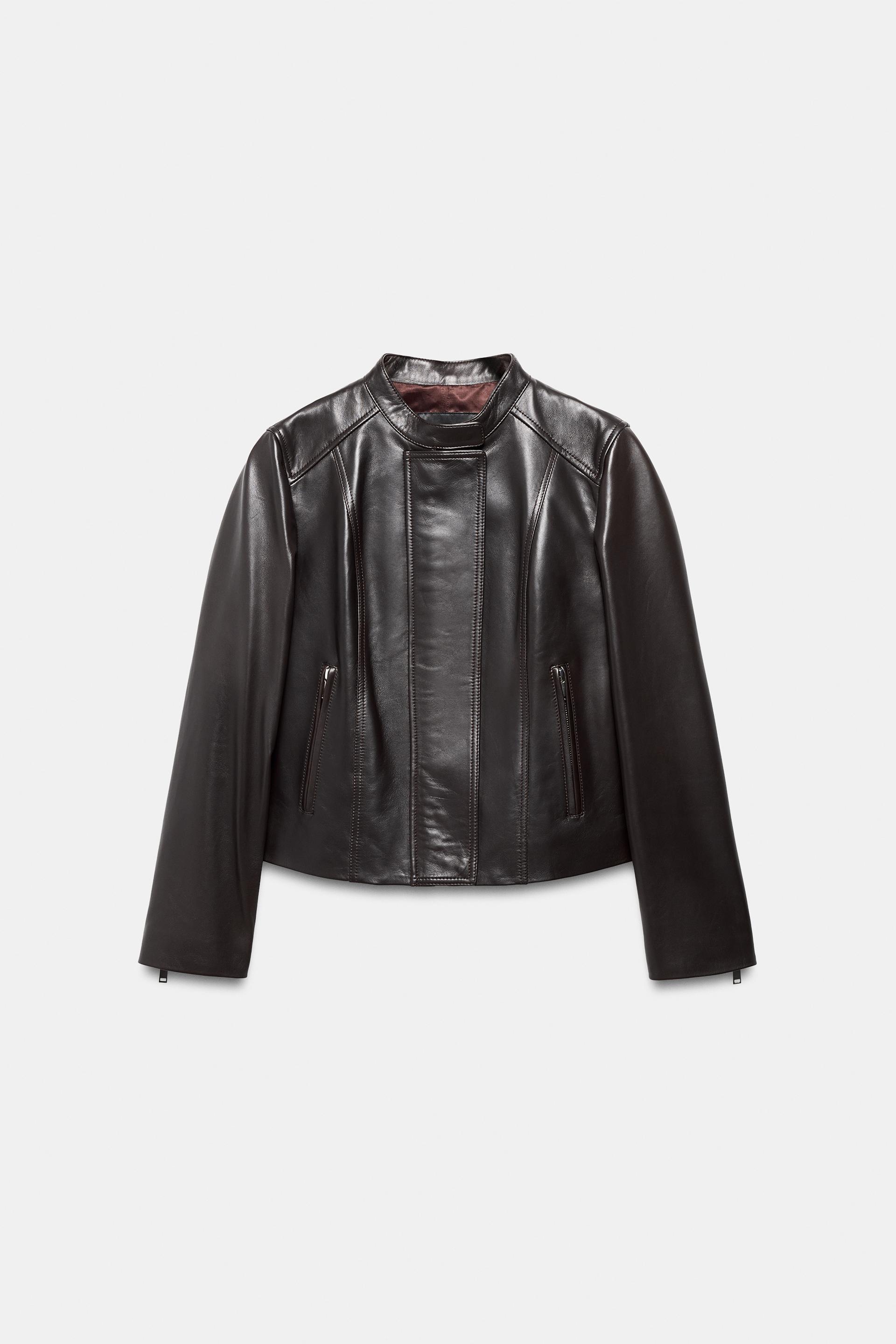 100% LEATHER JACKET ZW COLLECTION LIMITED EDITION by ZARA