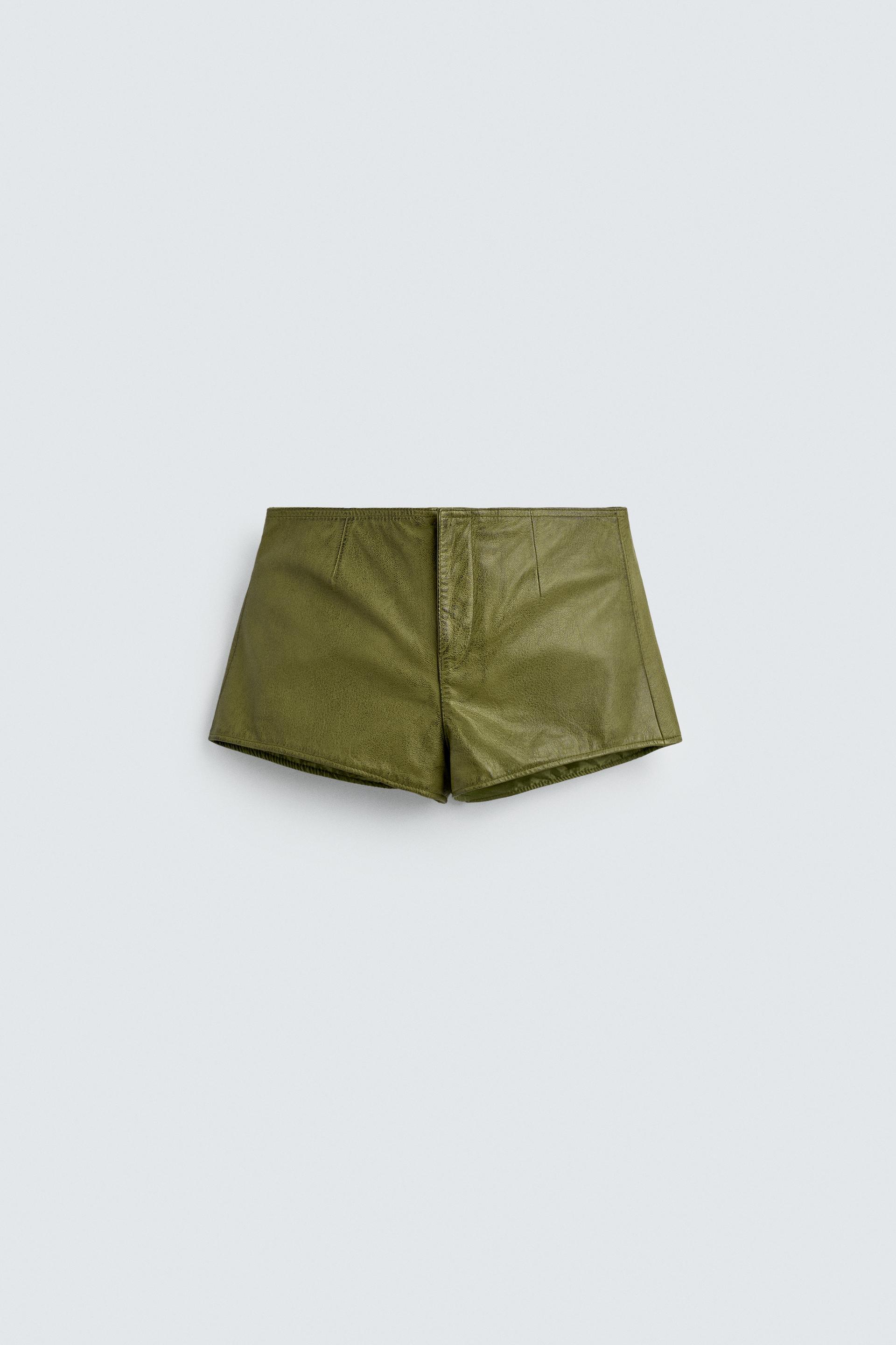 100% LEATHER SHORTS HARRY LAMBERT FOR ZARA X DISNEY by ZARA