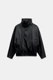 100% LEATHER ZIP-UP JACKET ZW COLLECTION by ZARA