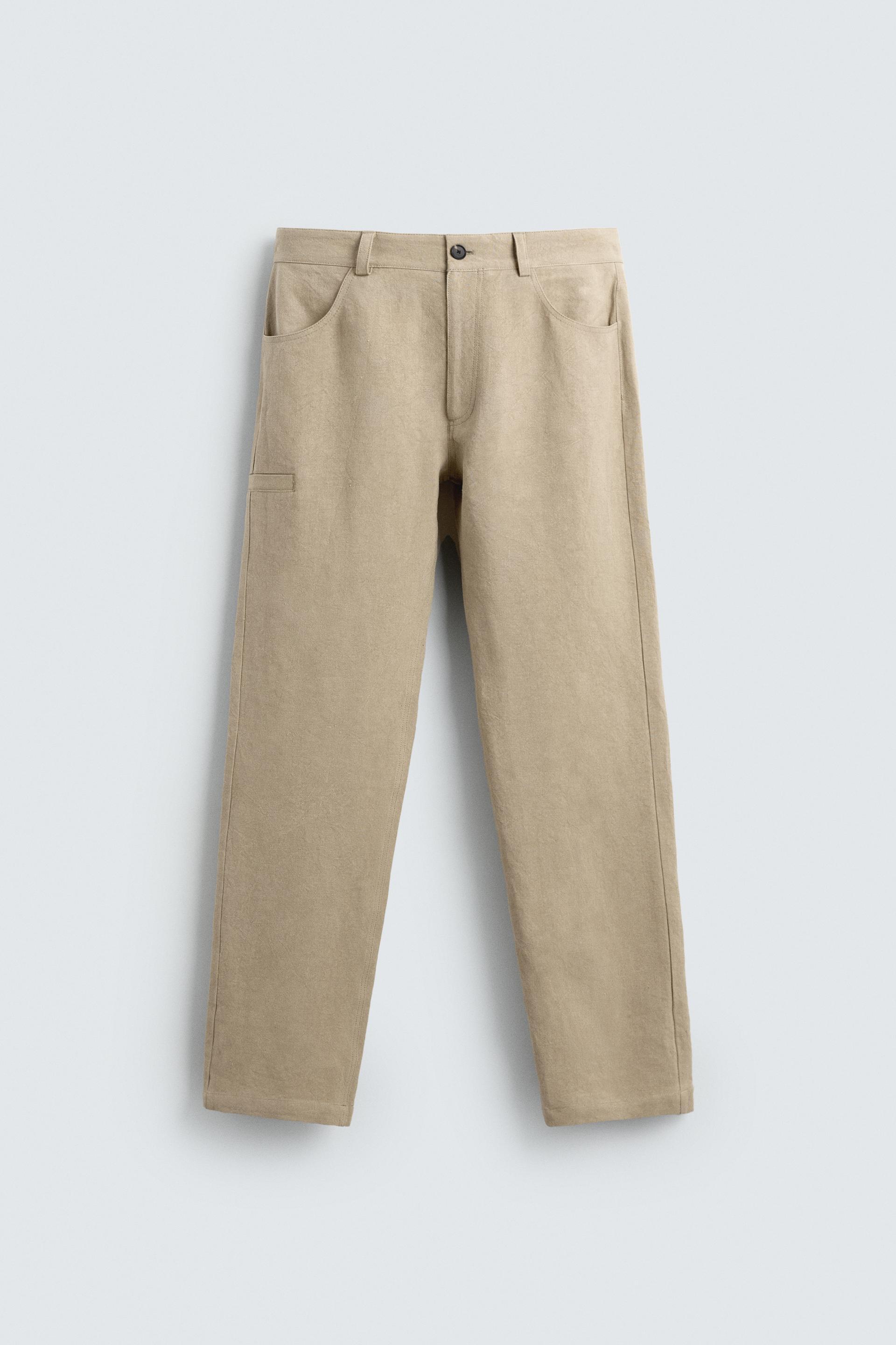 100% LINEN BALLOON FIT PANTS by ZARA
