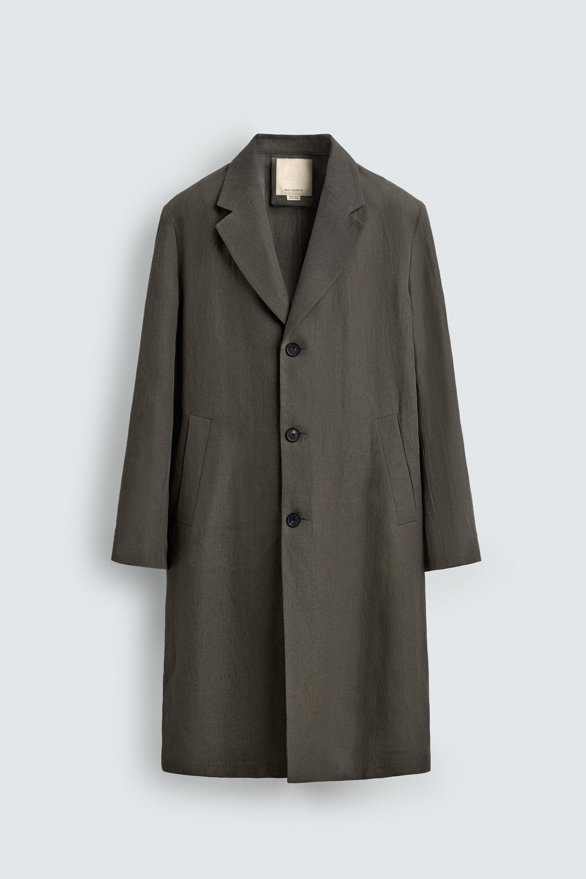 100% LINEN FROCK COAT by ZARA