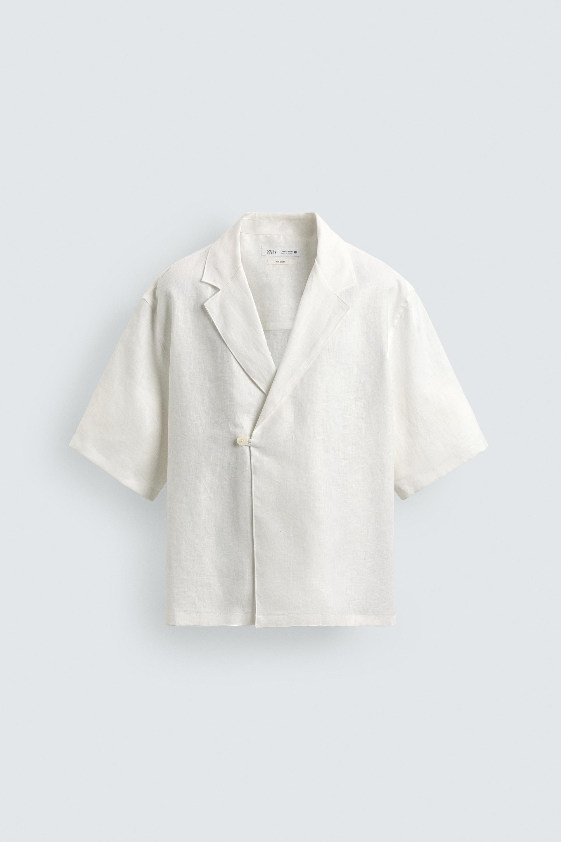 100% LINEN KIMONO SHIRT by ZARA