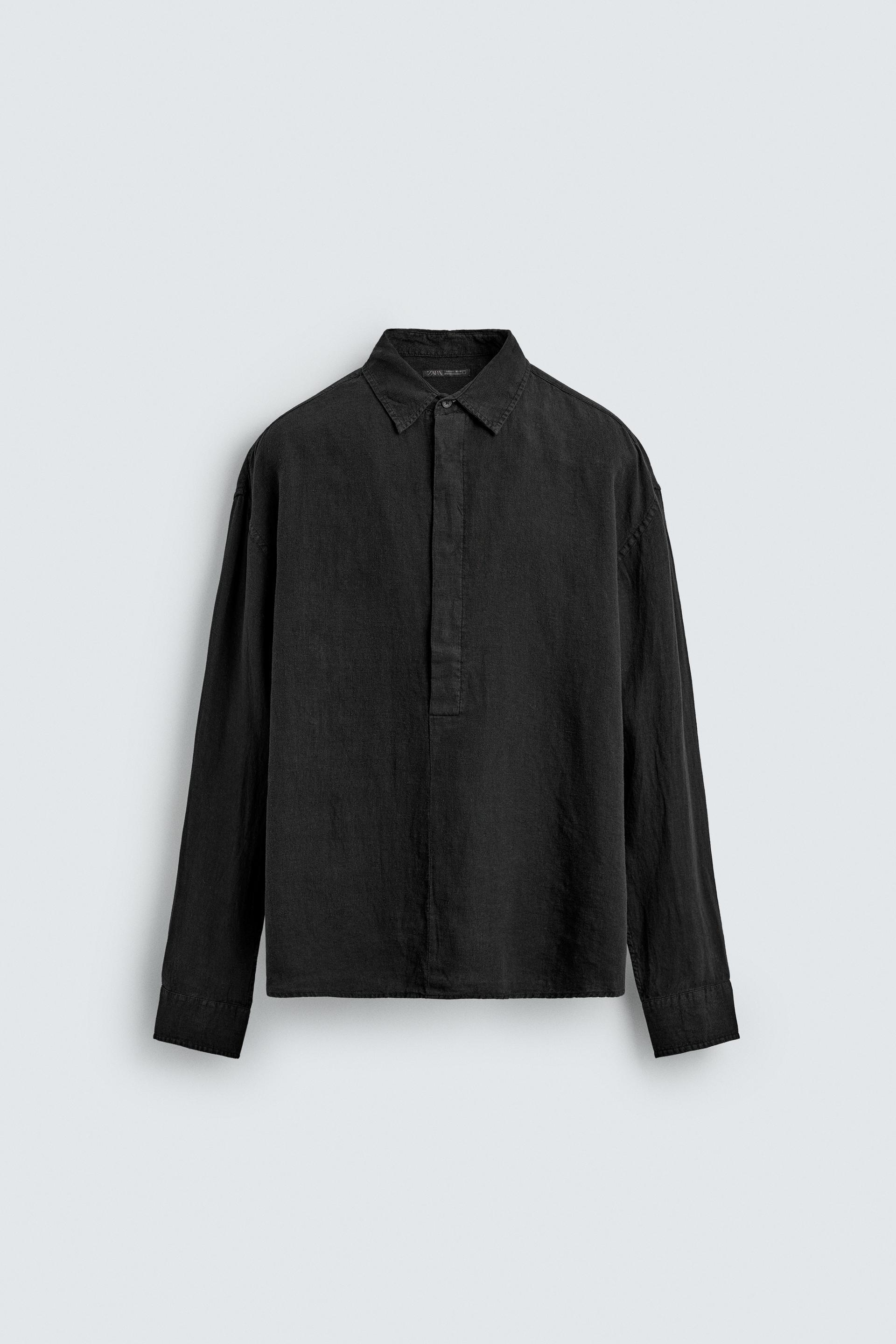 100% LINEN POLO SHIRT by ZARA