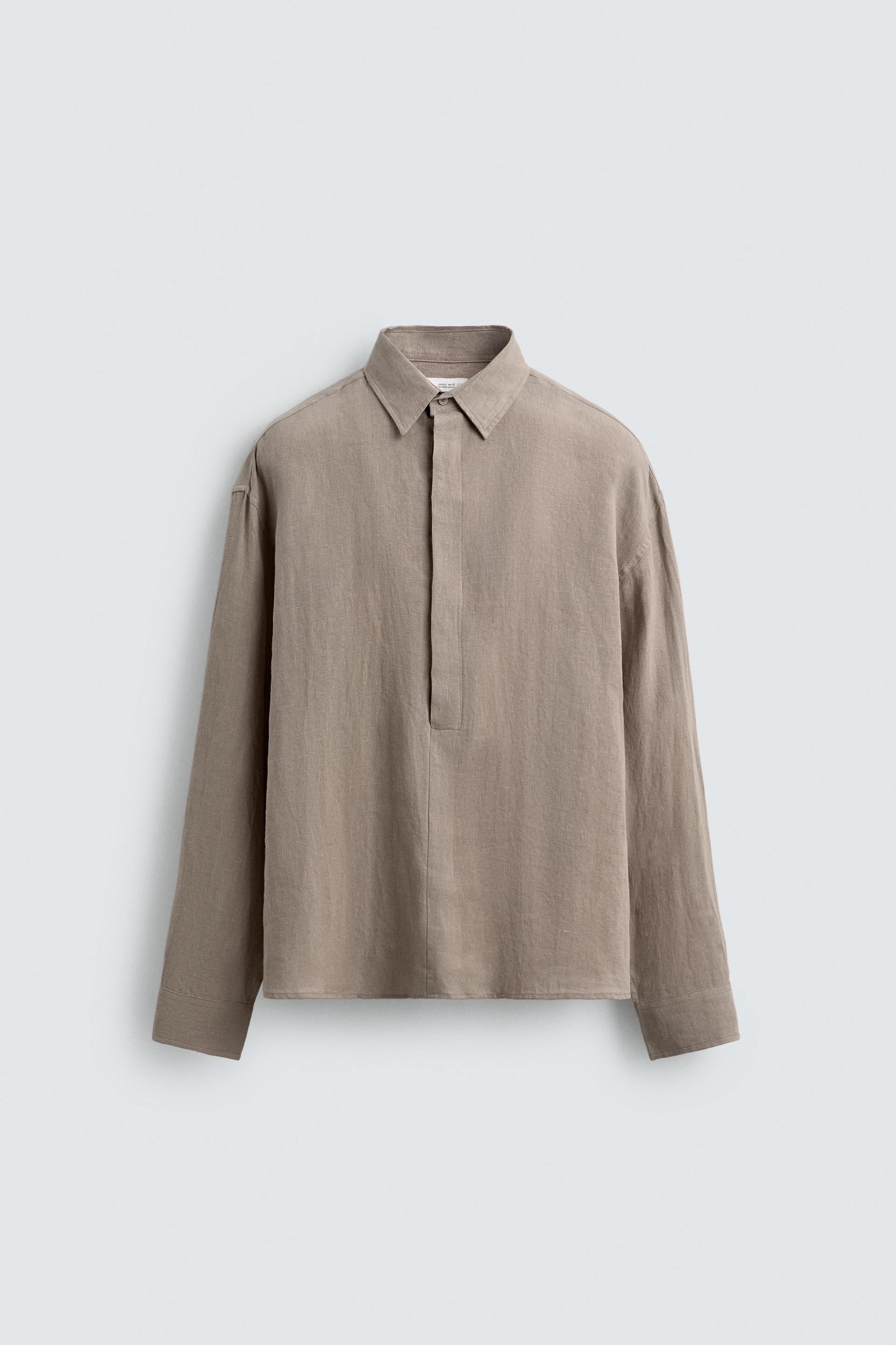 100% LINEN POLO SHIRT by ZARA
