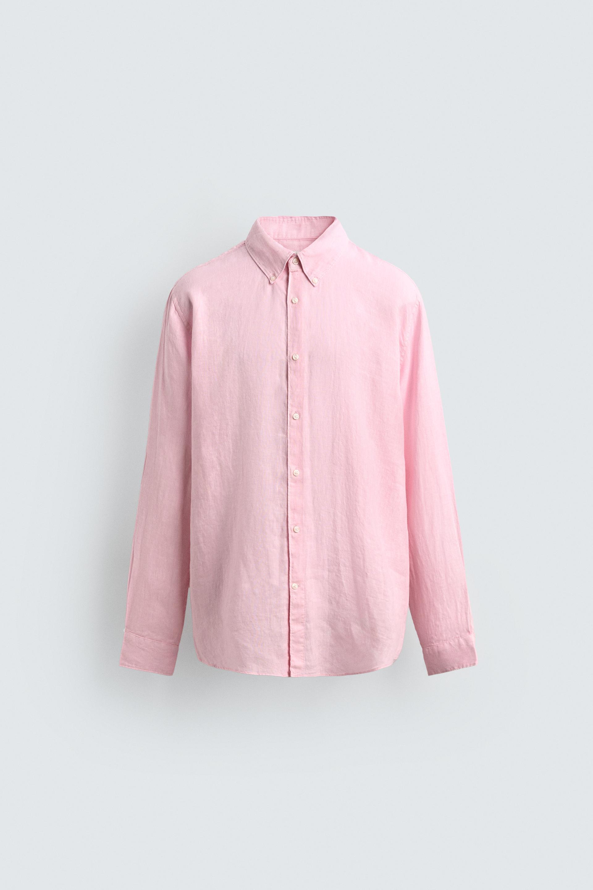 100% LINEN REGULAR FIT SHIRT by ZARA