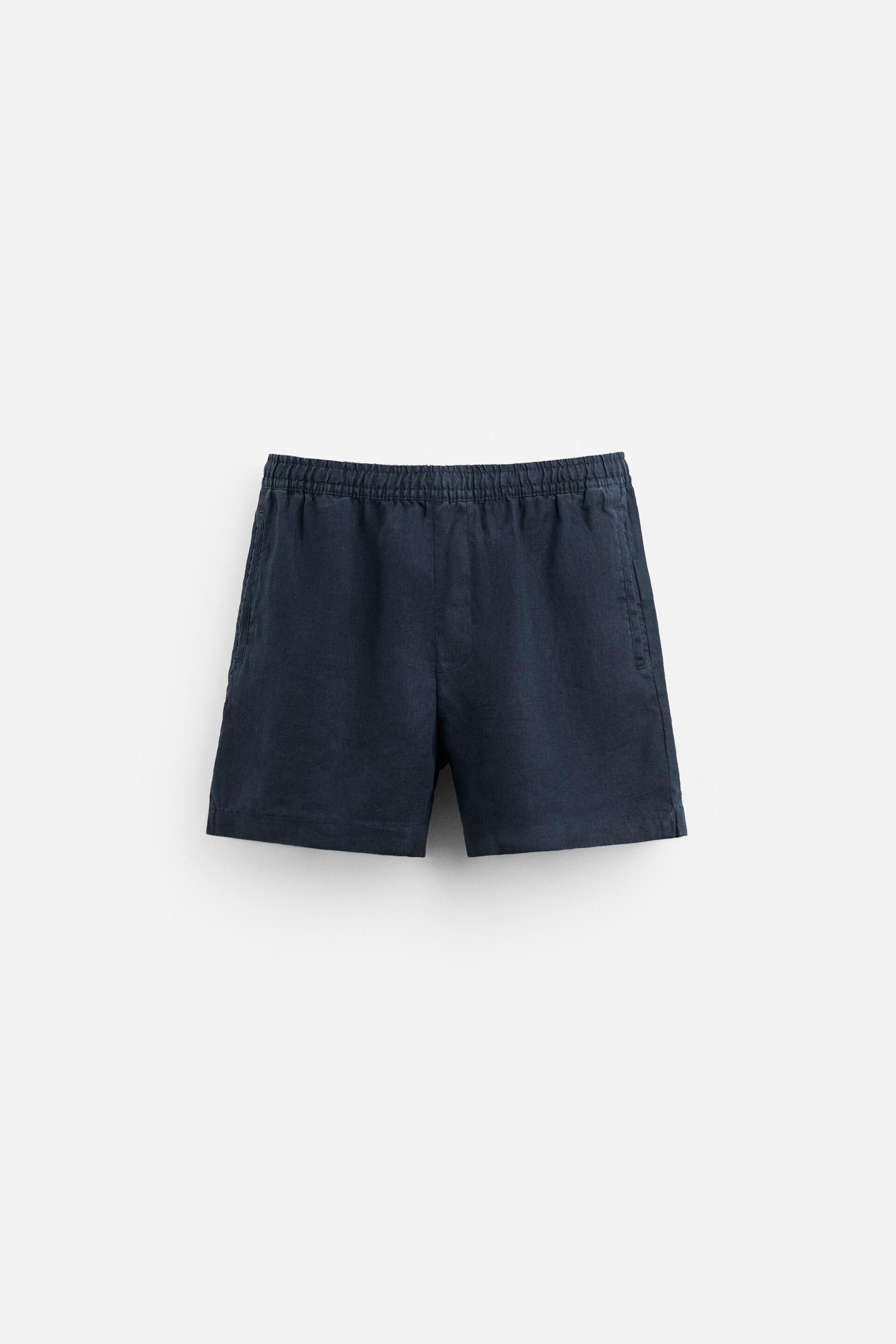 100% LINEN SHORTS by ZARA