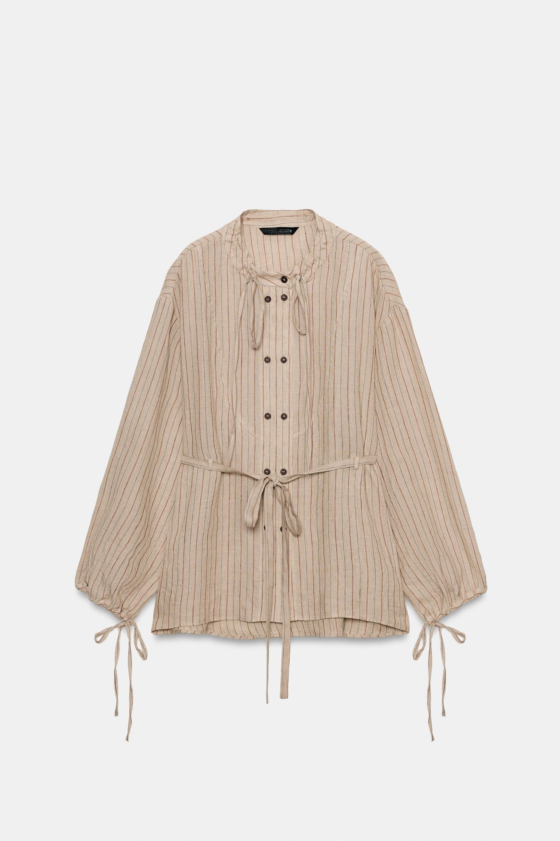 100% LINEN STRIPED SHIRT ZW COLLECTION by ZARA