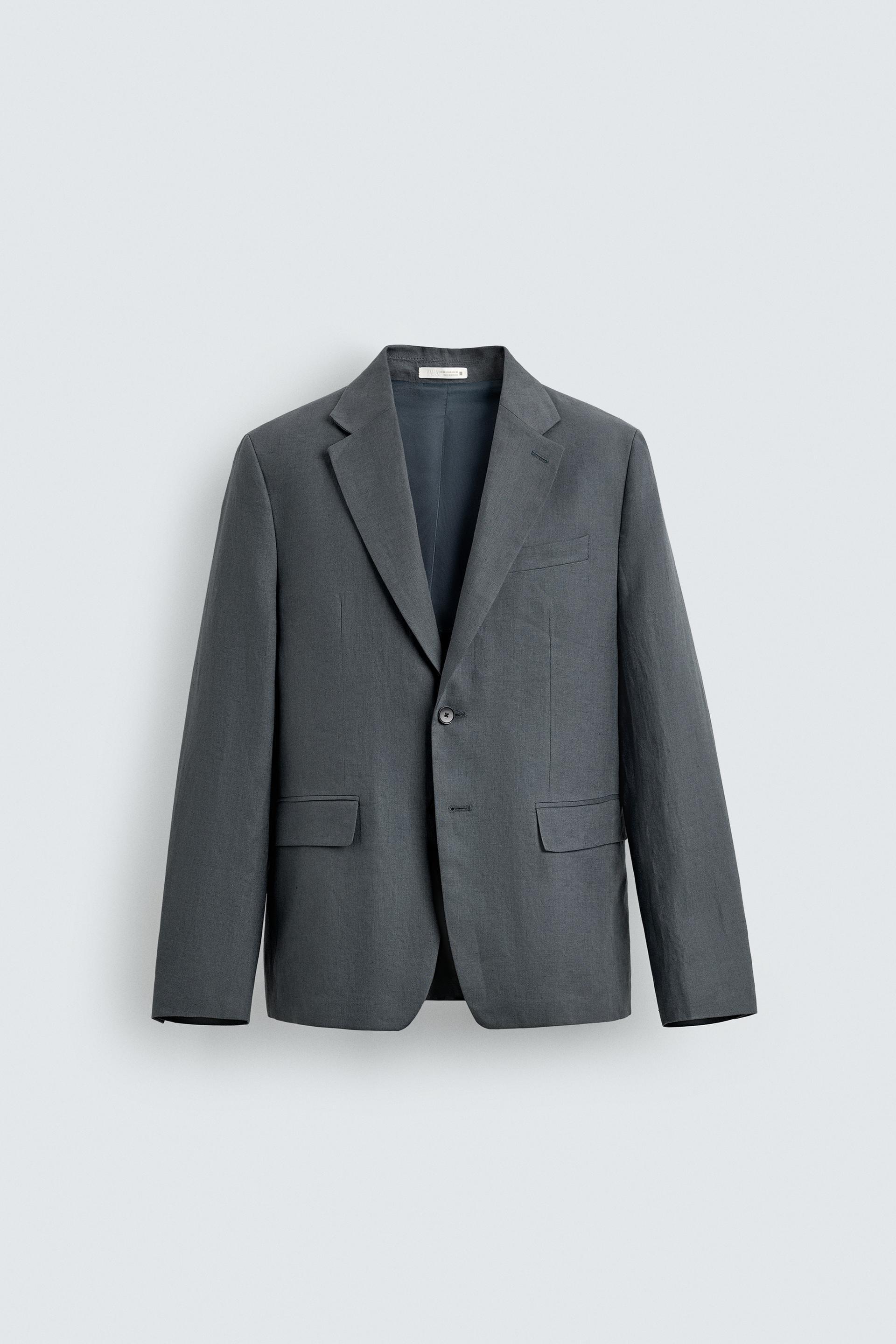100% LINEN SUIT JACKET by ZARA