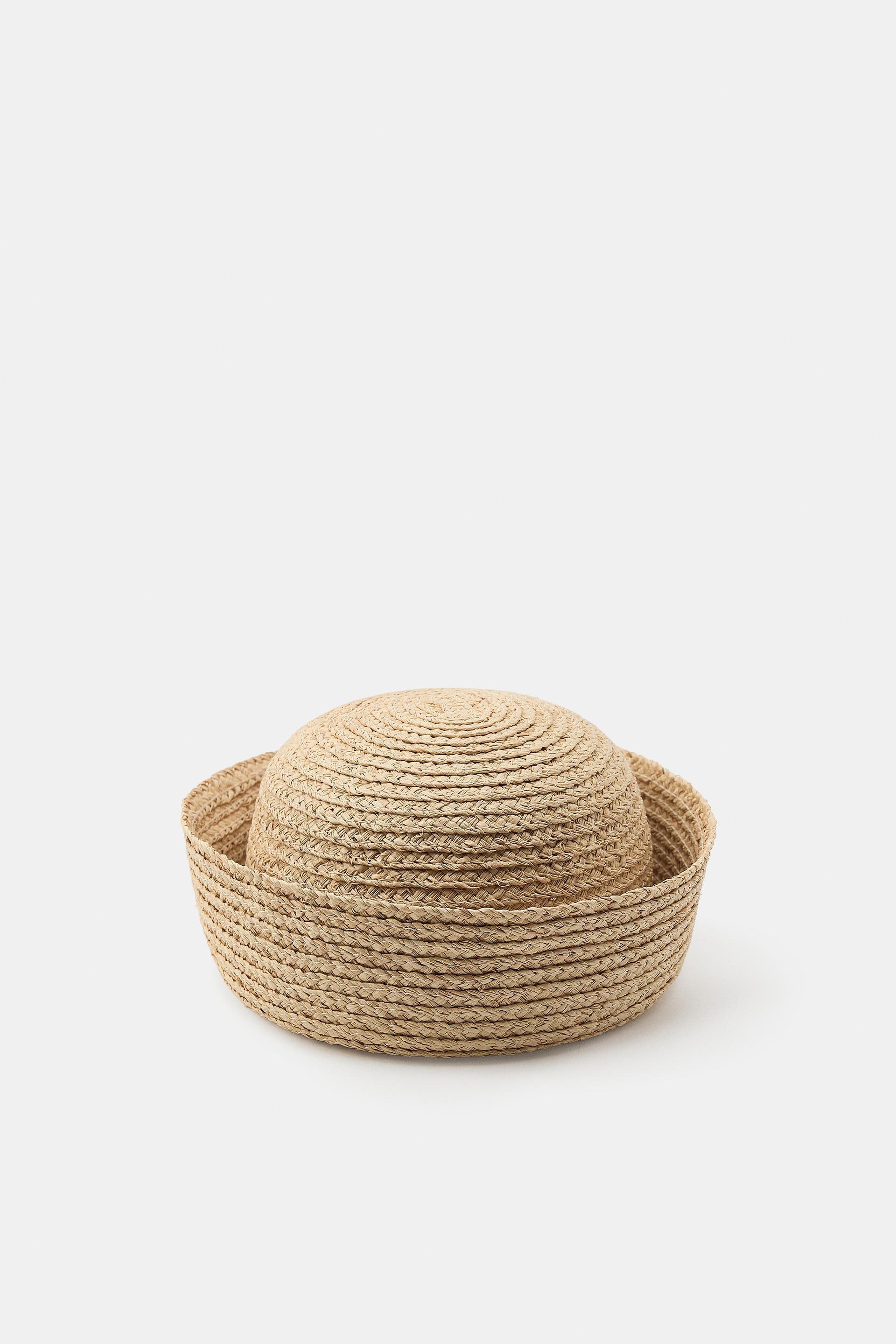 100% RAFFIA SKIMMER HAT by ZARA