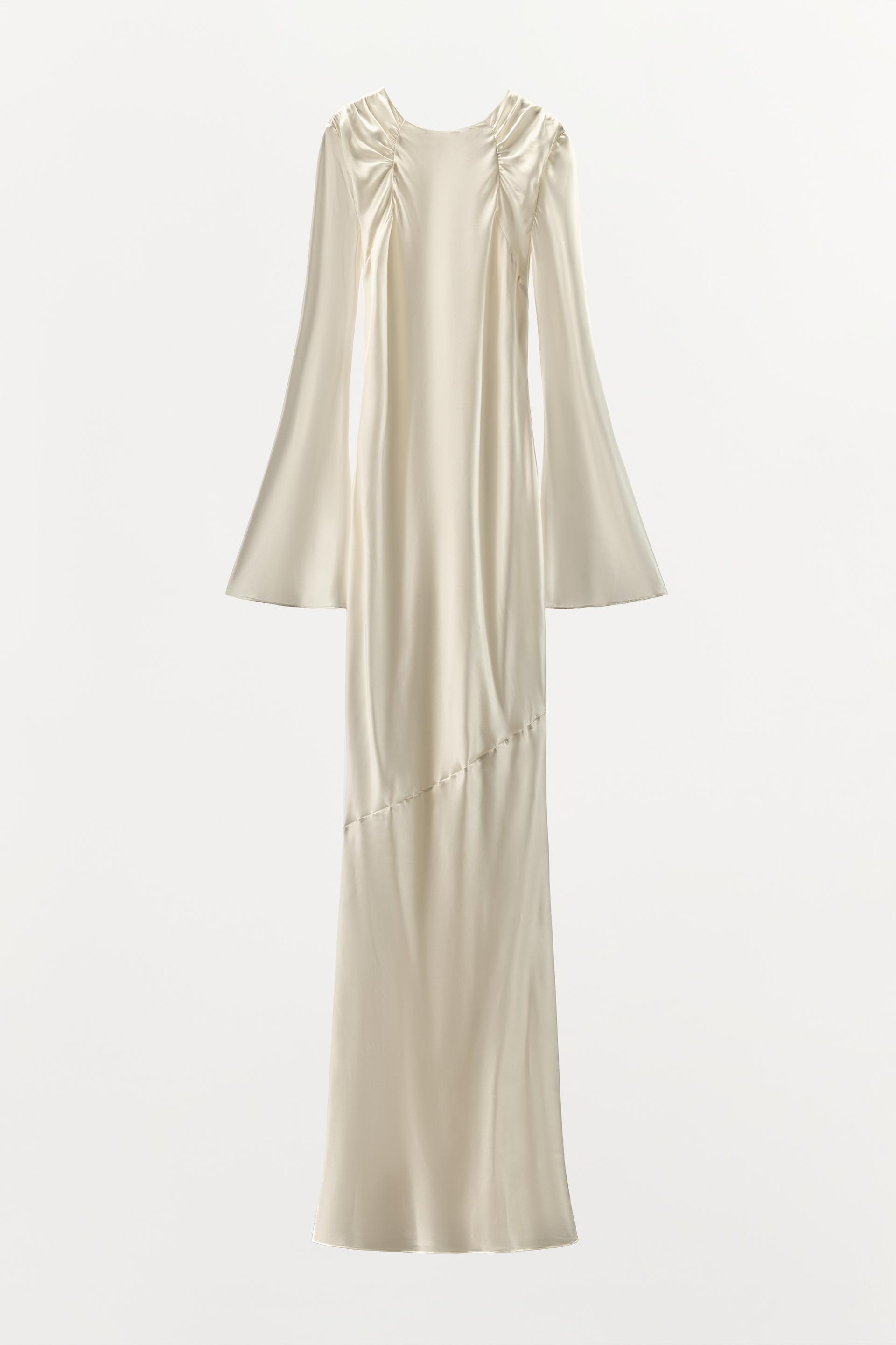 100% SILK DRAPED DRESS by ZARA