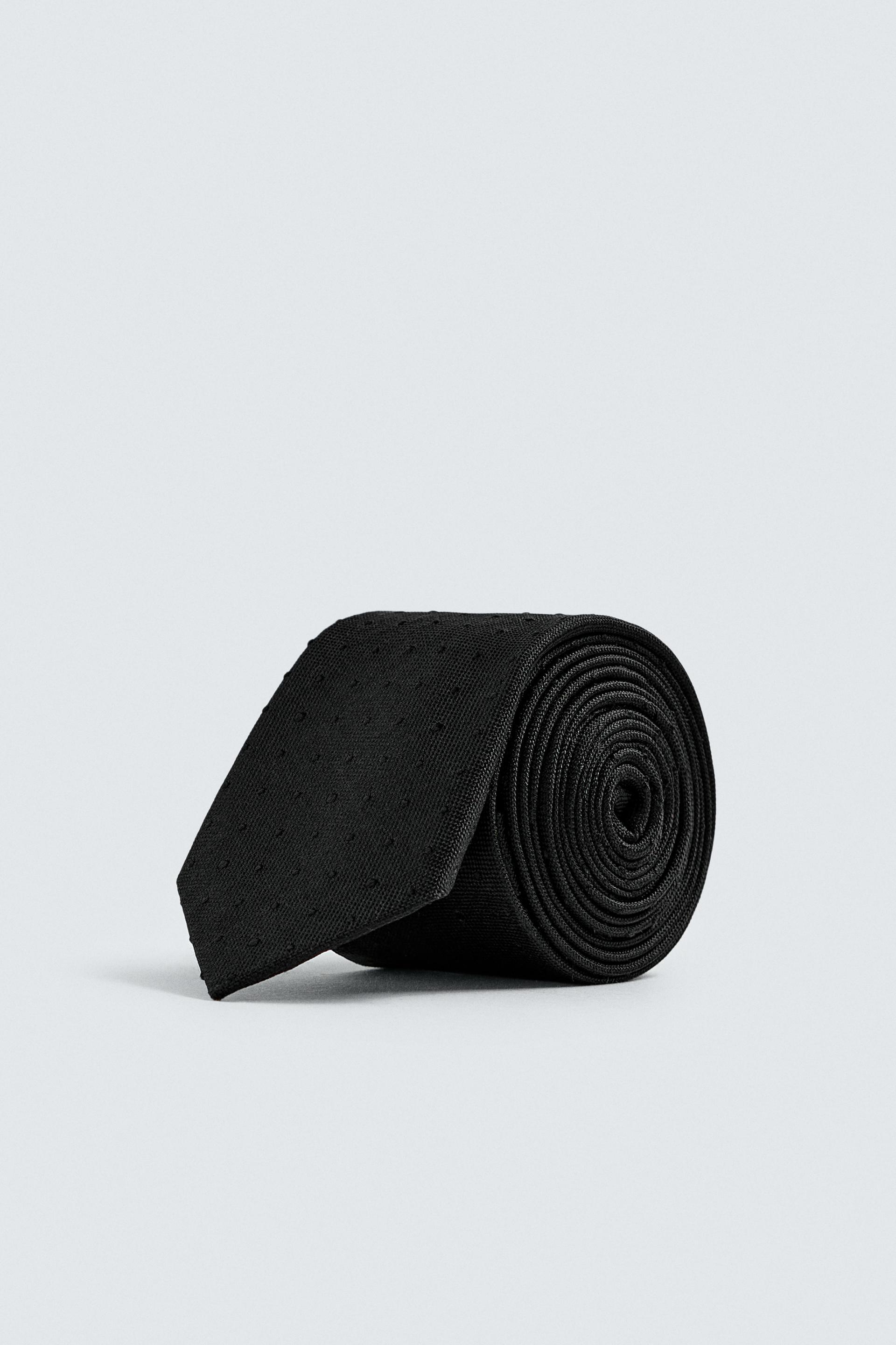 100% SILK JACQUARD TIE by ZARA