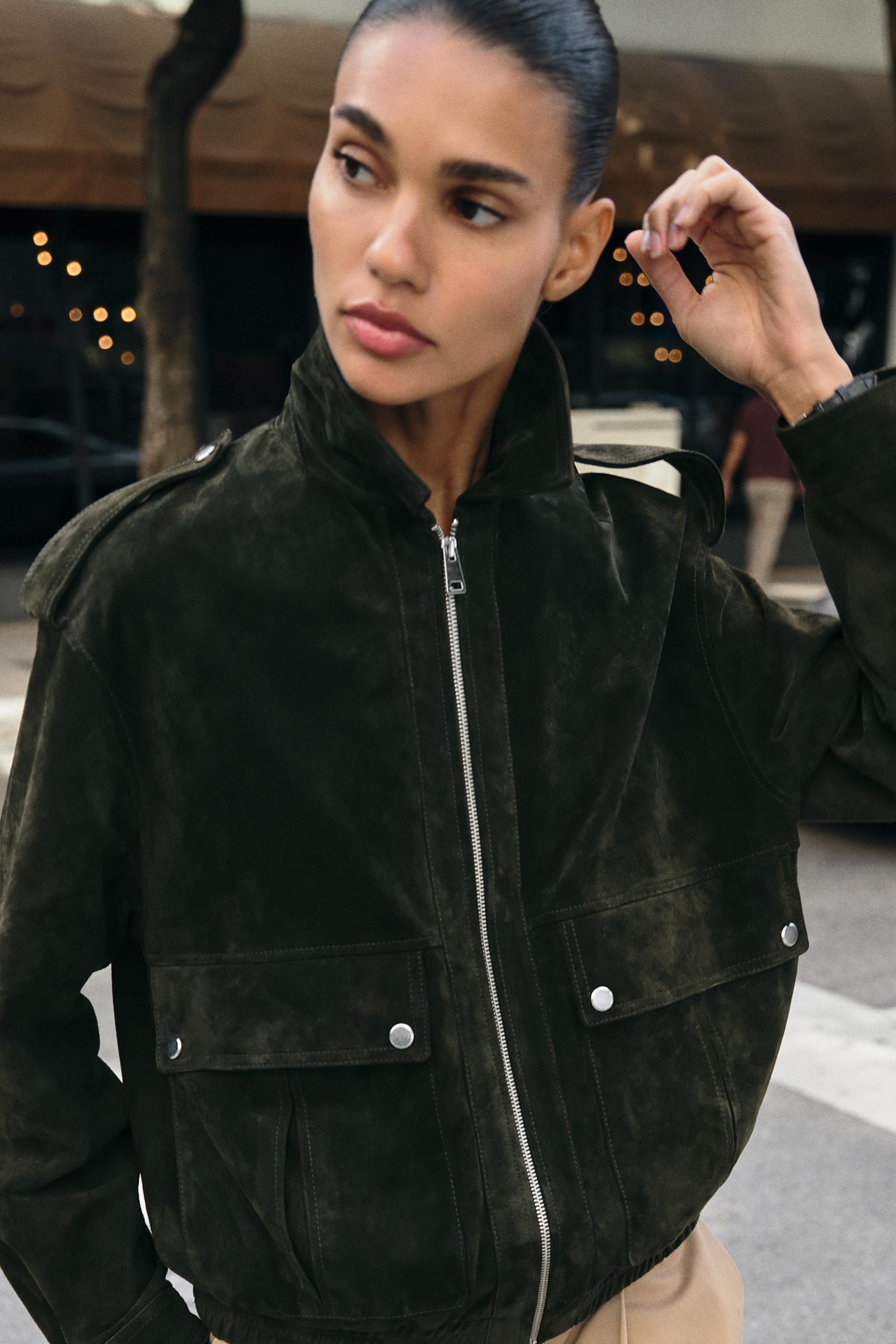 100% SUEDE LEATHER JACKET by ZARA