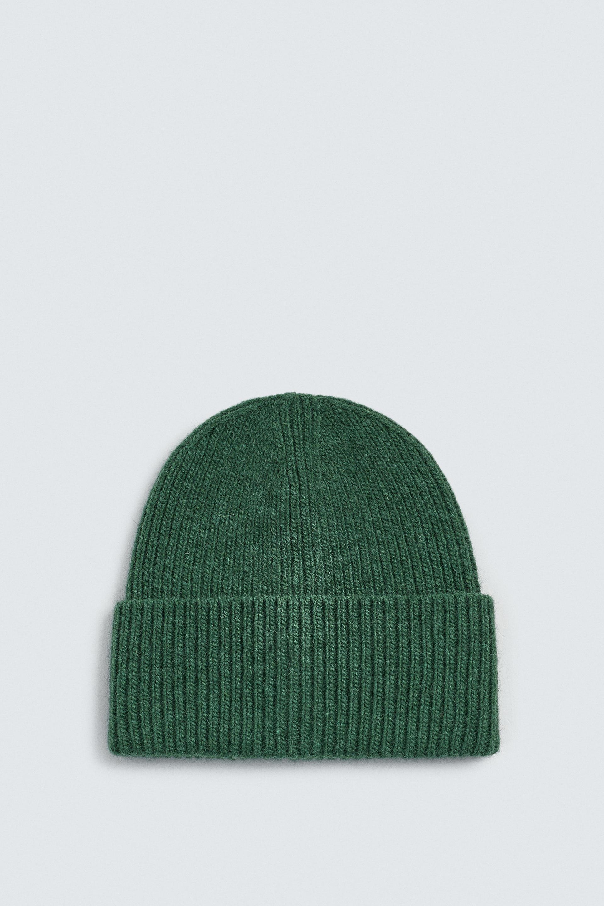 100% WOOL KNIT HAT by ZARA