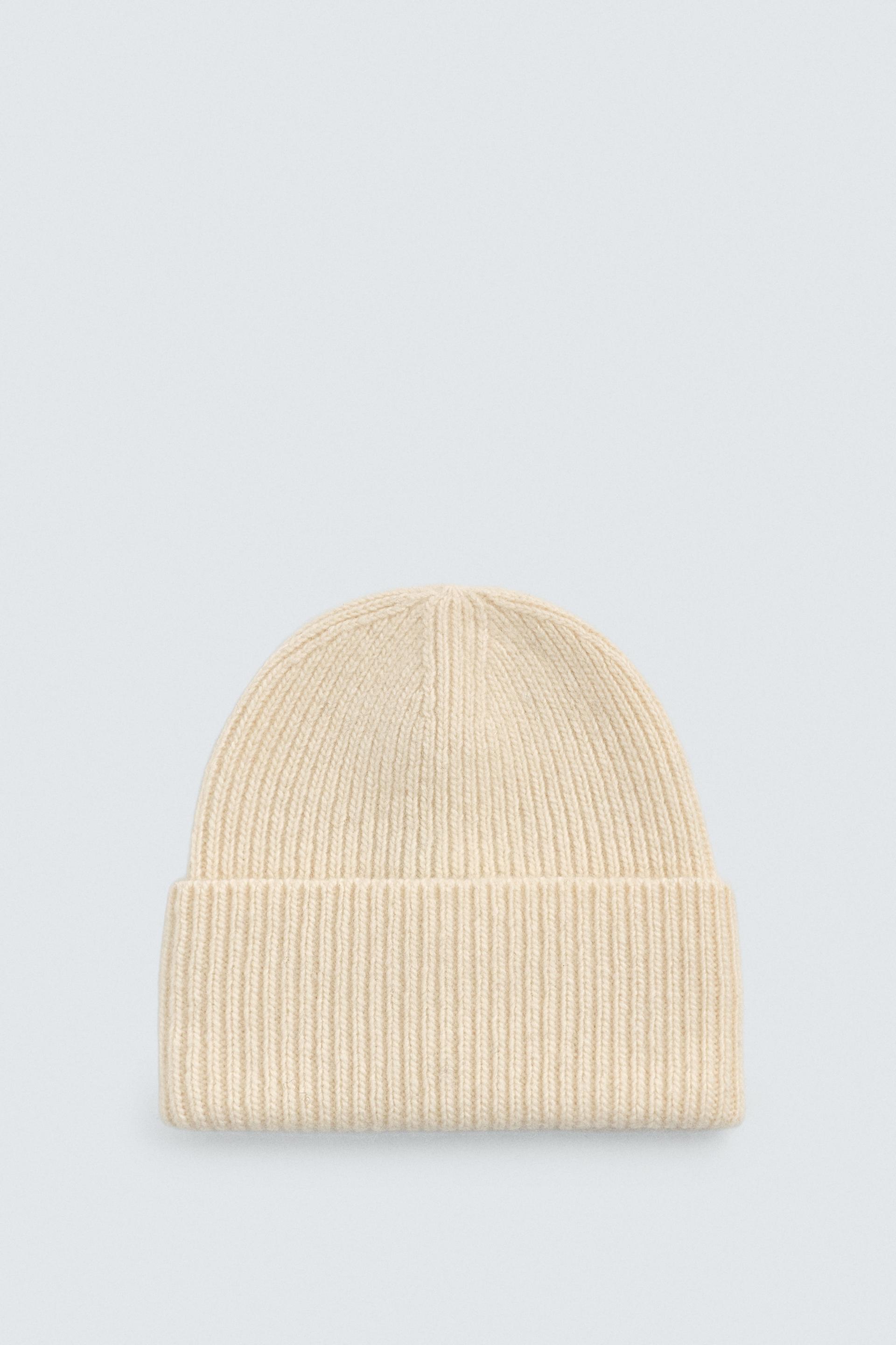 100% WOOL KNIT HAT by ZARA
