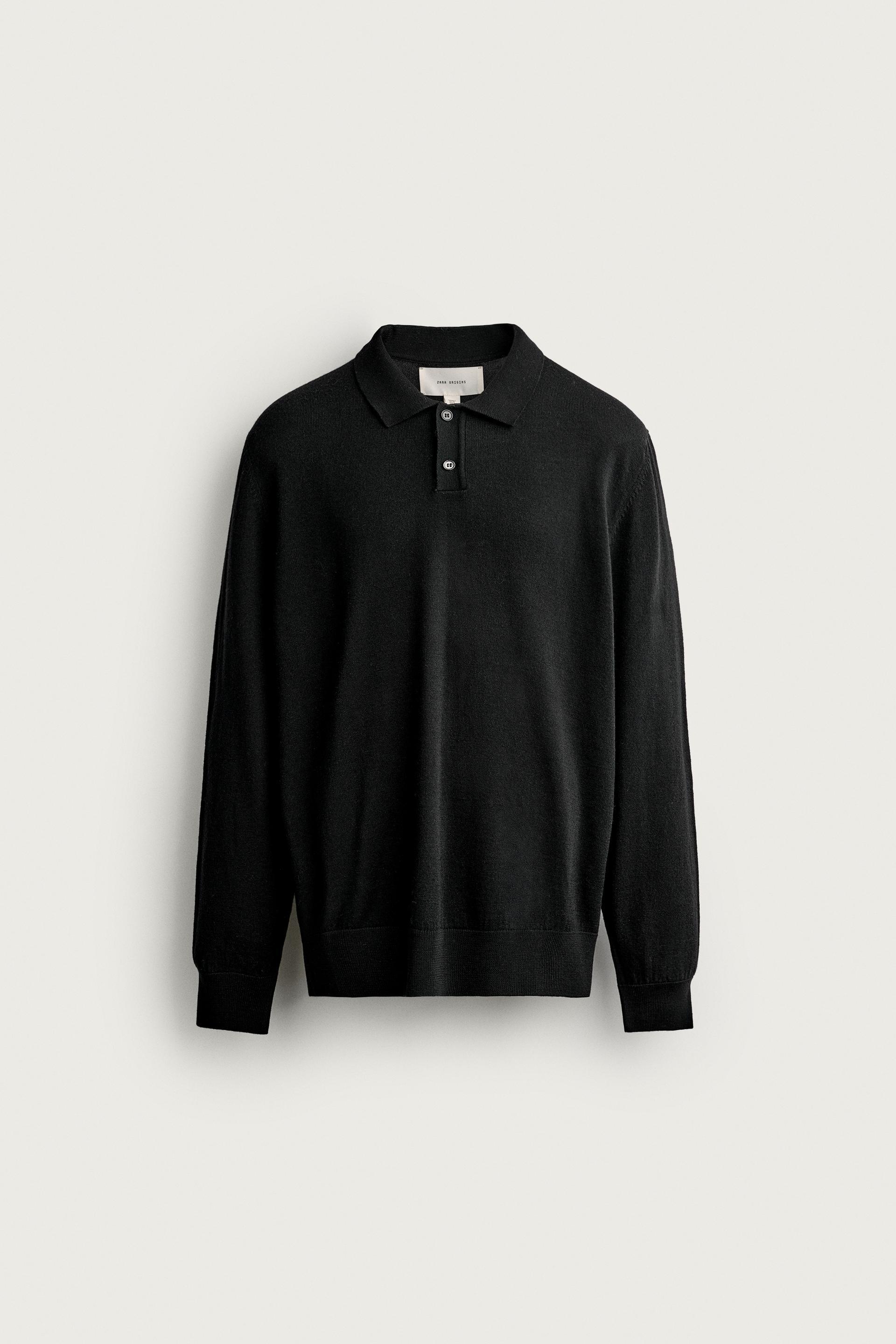 100% WOOL KNIT POLO SHIRT by ZARA