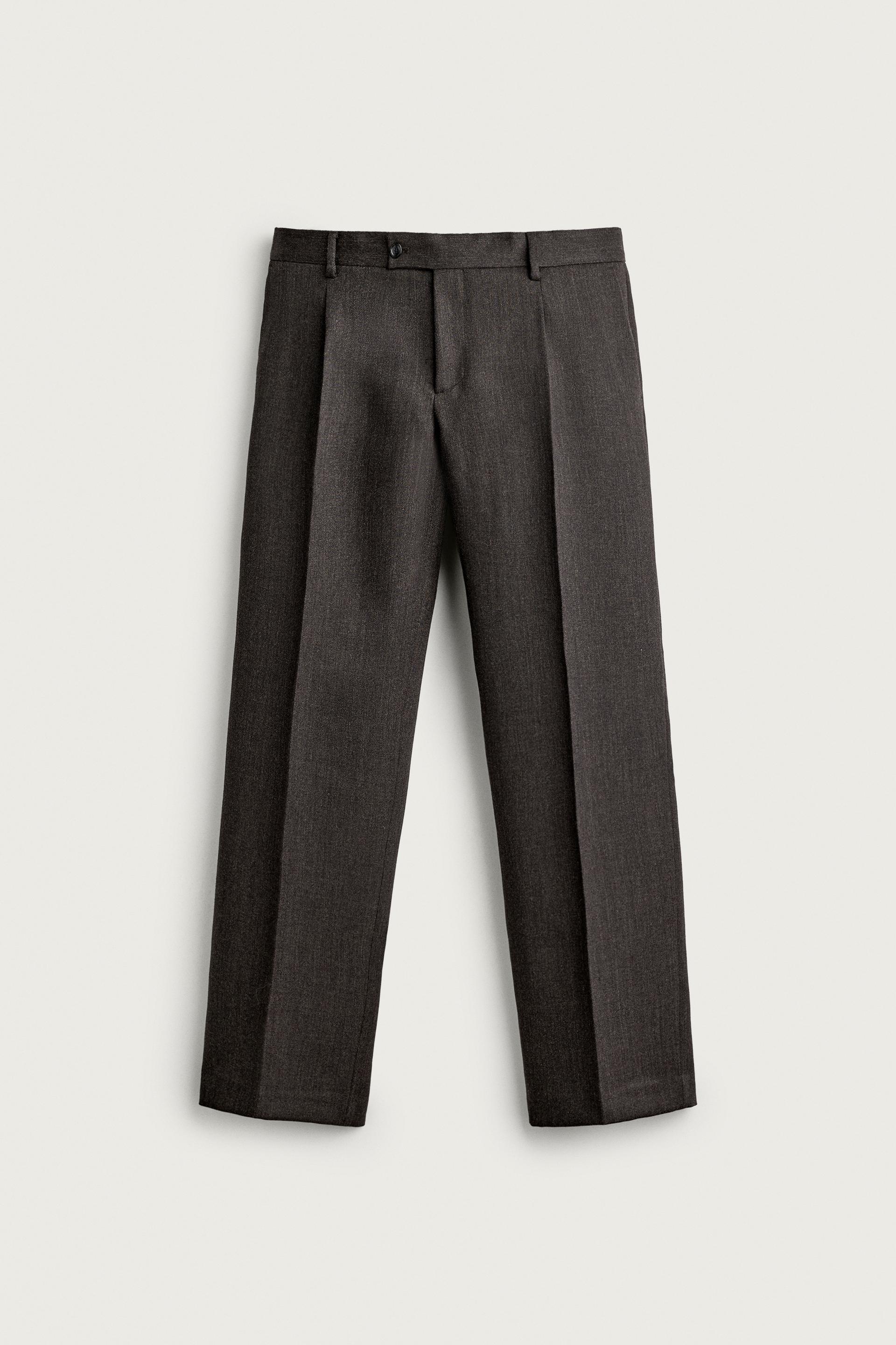 100% WOOL MANTECO® SUIT PANTS by ZARA